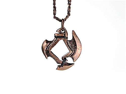 Chessex Pendant Old Copper Finish Axe Blade, 12mm D6 Dice Holder Necklace