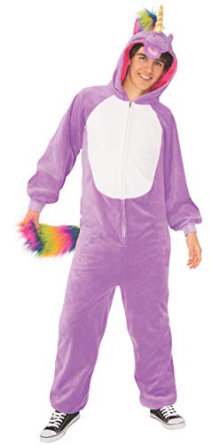 Rubie's Adult Comfy Wear One-Piece Hooded Costume Jumpsuit, Unicorn, Small/Medium