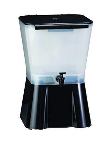 TableCraft H953 3-Gallon Beverage Dispenser Black And Clear
