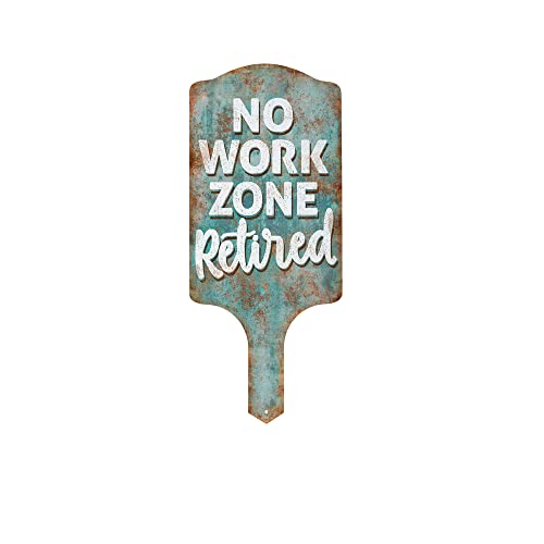 Carson Home 11950 No Work Zone Retired Garden Stake, 15.5-inch Length, UV Printed and Powder Coated Metal