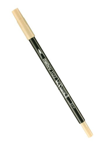 Uchida Marvy Extra Fine Tip Le Plume II Double Ender Marker Pen Art Supplies, Beige