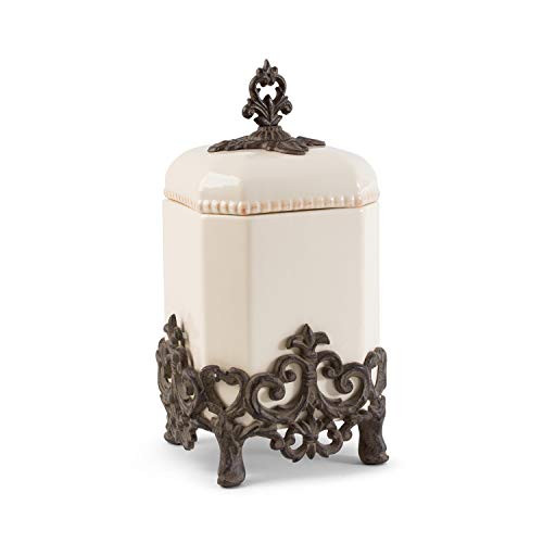 Gerson Gracious Goods Small Provencial Canister with Metal Base