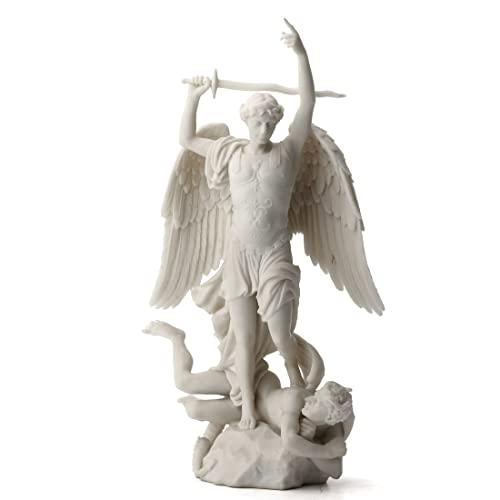 Veronese Design 15 Inch Archangel Saint Michael Standing On Demon Francisque Joseph Duret Resin Sculpture