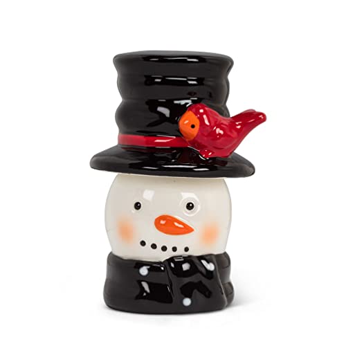 Abbott Collection  Snowman & Hat Salt & Pepper Shaker