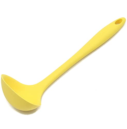 Chef Craft Premium Silicone Cooking Ladle, 11.25 inch, Yellow