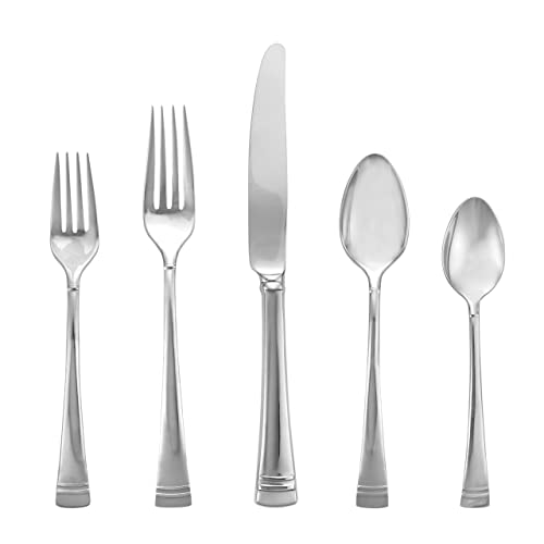 Lenox Federal Platinum 5-Piece Stainless Steel Flatware Place Setting, Service for 1