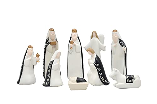 Comfy Hour The Story of Jesus Nativity Scene Collection Baby Jesus Holy Family with Angel Christmas Nativity Figurine, Set of 9 Pieces, Perfect for Christmas, Polyresin