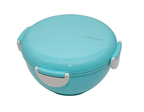 Bento Bowl for perfect lunch, Eco-Friendly Lunch Box Made in Japan, Recycle Plastic Bottle, Microwave and Dishwasher Safe, Takenaka Bento Box (Blue Ice)