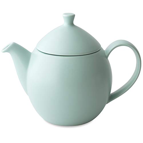 FORLIFE Dew Teapot with Basket Infuser, Minty Aqua, 32 oz/946ml