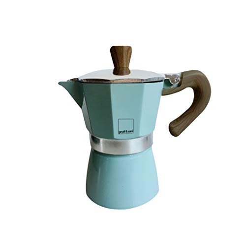 Gary Valenti gnali&zani EZ 003/IND/BLU Venezia Coffee Maker 3 Cups Induct Lt Blue
