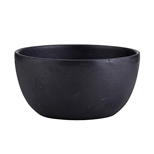 Creative Brands 47th & Main Rustic Round Bowl, Large, Cast Iron Black