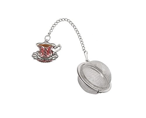 Ganz PinkTeacup with Saucer Charming Tea Infuser with Enameling