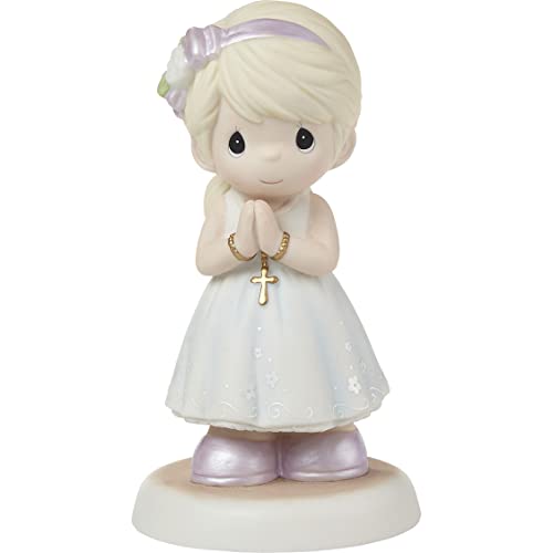 thumbnail image 2 of Precious Moments Easter Girl Figurine - 4.5" Bisque Porcelain Bunny Ears Collectible 2 of 12
