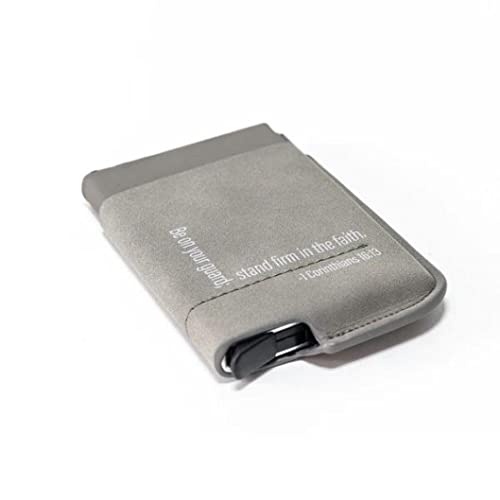 Divinity Boutique Man of God: Card Blocker RFID Auto Wallet-Grey