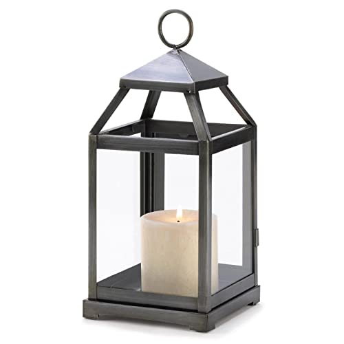 Sigma SLC Home Locomotion 10014125 Rustic Silver Candle Lantern