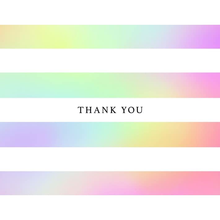Design Design 119-09432 Spectrum Thank You Boxed Notecard, 5-inch Length
