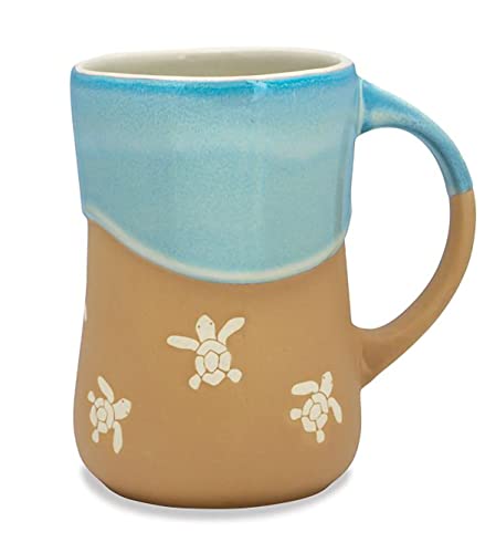 Cape Shore Wave Tea Mug Cup, Turtle Gifts for Birthday Christmas, 16 Oz