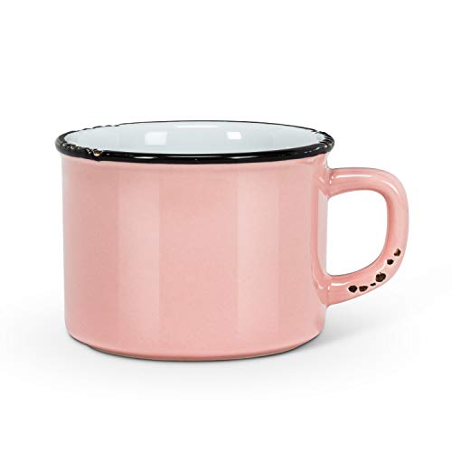 Abbott Collection  27 Enamel Look Cap-Pnk-2.5" H(8oz), 2.5 inches H, Pink