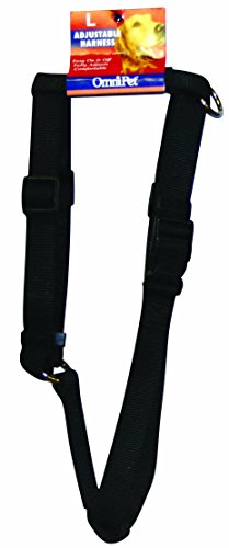 OmniPet Kwik Klip Adjustable Nylon Pet Harness, Black, Large