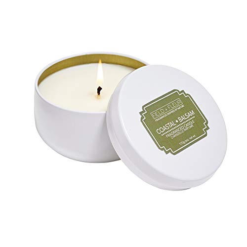 Hillhouse Naturals CBC Coastal Balsam in White Scented Tin Candle, 6 oz