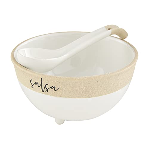 Mud Pie Farmstead Salsa Dip Set, 3.50" x 6", Stoneware