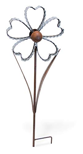 Boston International JHC19091 Rustic Metal Planter, Daisy