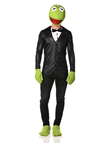 Disguise Men_s Kermit Deluxe T-Shirtn Costume Black/Green Medium