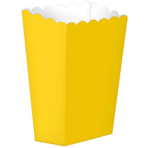 Amscan Popcorn Boxes, Small | Yellow Sunshine | Party Accessory