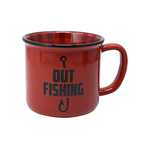 Pavilion - Out Fishing - 18 oz Coffee Mug Cup For Outdoorsy Woodsy Camping River Pond Lake Men Women Gift