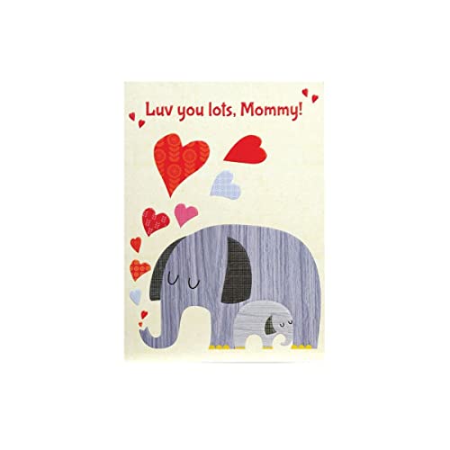 Design Design 100-79474 Elephants With Heart Trunk Valentines Greeting Card