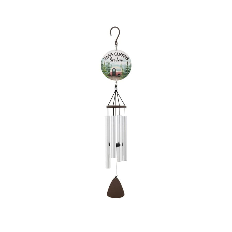 Carson Home 60981 Happy Campers Picture Perfect Chime, 27-inch Length, Aluminum, Adjustable Striker and Strung with Industrial Cord