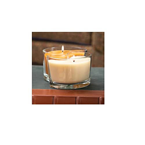 The Candle Cottage DM111 Medium DUOS Dual Fragrance Candles - Decadent Pumpkin/Cinnamon spice - Highly-Scented Soy Candle, Made in USA, Long Burning Hours, Lead-Free Wick, 12 oz