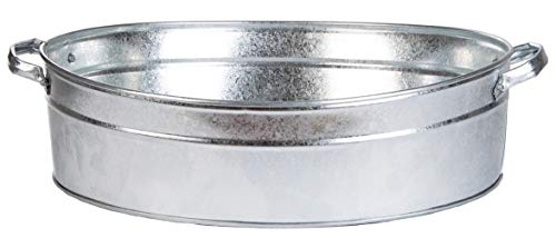 Esschert Design Old Oval Tub, Zinc, 21 Liters - Large