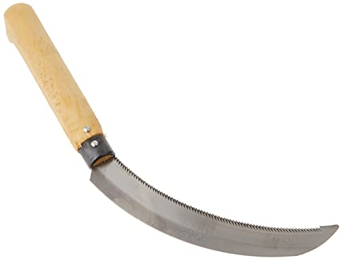 Zenport K202 Harvest Sickle/Berry Knife, Notched Handle, 6.5-Inch Curved Serrated Blade