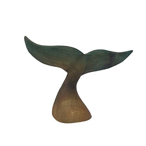 Beachcombers B22209 Wood Carved Whale Tail, 6-inch