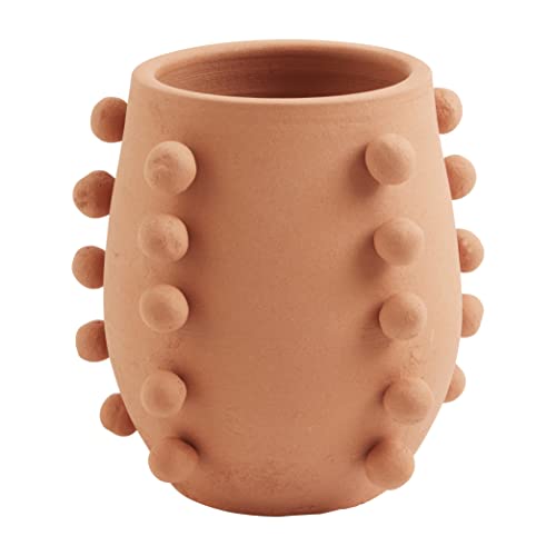 Mud Pie Large Terracotta Bead Vase, 6 1/2" x 4 1/4"