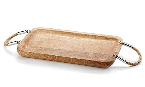 Giftcraft 094571 Large Decorative Tray, 14-inch Length, Wood