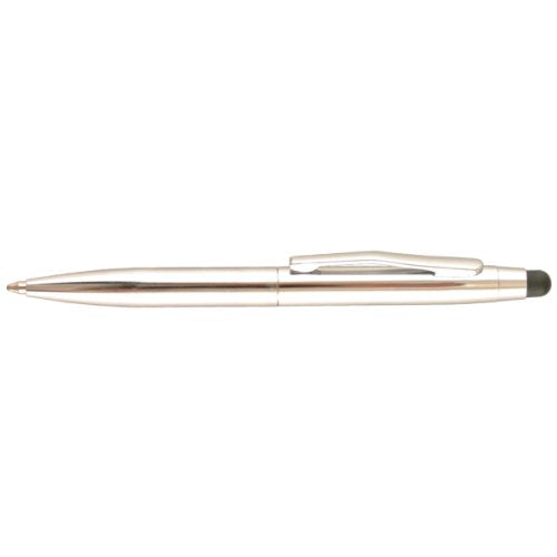 Uchida St. Tropez Petite 2-In-1 Stylus & Pen W/Black Ink Open Stock-Silver Barrel