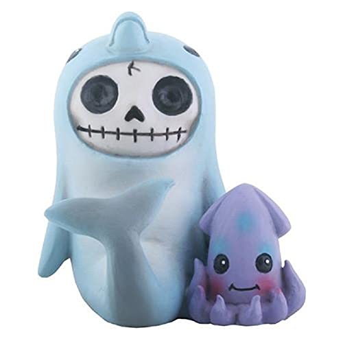 Pacific Trading SUMMIT COLLECTION Furrybones Sonar Signature Skeleton in Dolphin Costume with Little Squid Buddy