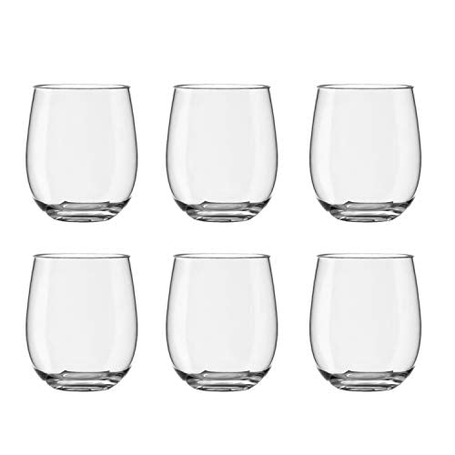 TarHong Montana Tritan Stemless Glass, 18 oz, Tritan Premium Plastic, Set of 6