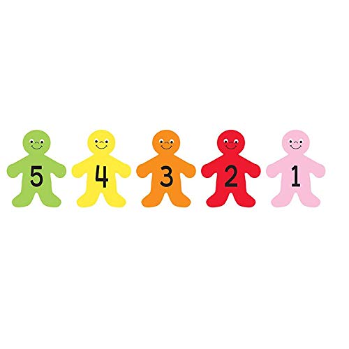 Hygloss Die Cut Calendar Number Cards - Cheerful Rainbow People 3" - Colorful & Bright Number Cards - Great for Students & Classrooms - ¬†Calendar Numbers with Printed Daily Number - 31 Count