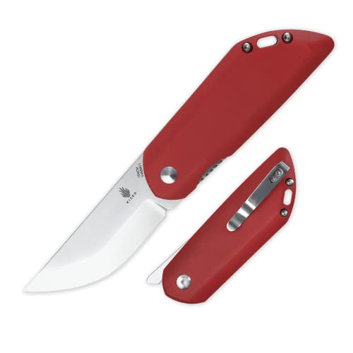 Kizer Comfort Folding Knife, 3.27 Inch 154 CM steel, G10 Handle Red Pocket Knife, Multi-Function Knife, V4559C1