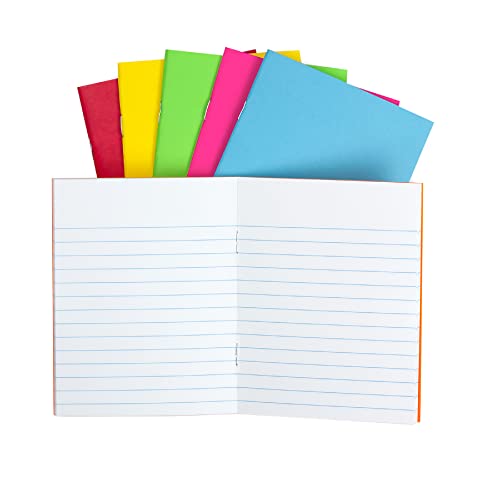 Hygloss Colorful Lined Books - Bright, Vibrant Covers - Paperback Books for Journaling, Writing, Arts & Crafts & More - Fun Classroom or Kids Activity - 6 Colors - 4.25 x 5.5" - 24 Books