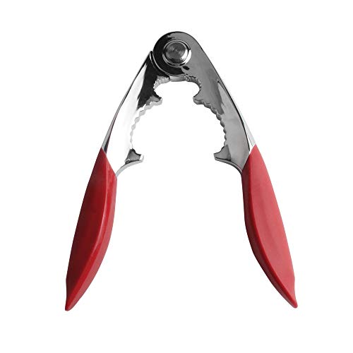 HIC Maine Man Spring-Action Lobster Cracker, Red