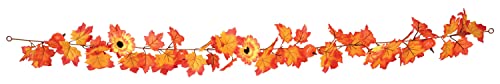Beistle Polyester Fabric Artificial Autumn Leaf Foliage Hanging Garland Thanksgiving D‚Äö√†√∂¬¨¬©cor for Home Indoor/Outdoor Fall Wedding Decorations Holiday Harvest Party Supplies, 6&