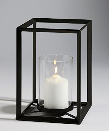 Giftcraft Small Candleholder, 14.8-inch Height, Glass and Metal