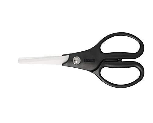 Kyocera CSL-07WH-BK Ceramic Scissors, Overall length 7.2" with 2.7" Long Blades, Black Handle with White