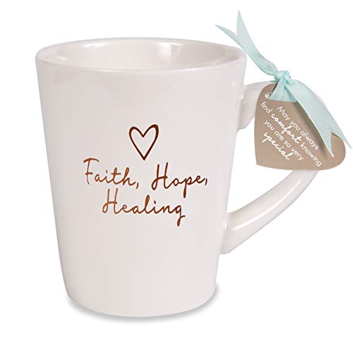 Pavilion Gift Company 19563 Faith, Hope, Healing Cup, 15 oz, Cream