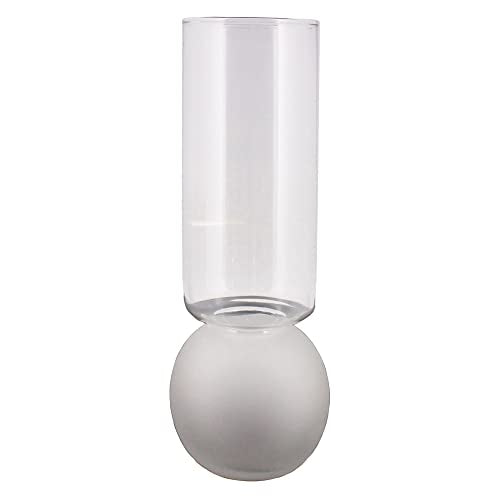 HomArt Glass Bulb Vase, Extra Tall Frosted, 1-Count