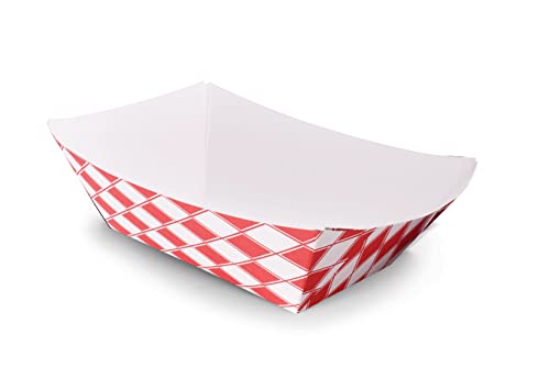 DHG Professional Case of 1000 Paper Food Trays, Popcorn, Nacho, Burger (Size 50, 1/2 lb)